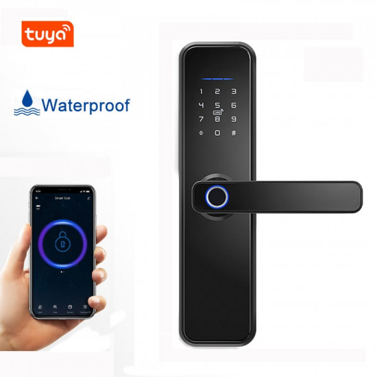 Serrure intelligente Tuya à empreintes digitales, verrou électronique de sécurité pour la maison, mot de passe, application à distance, verrouillage numérique